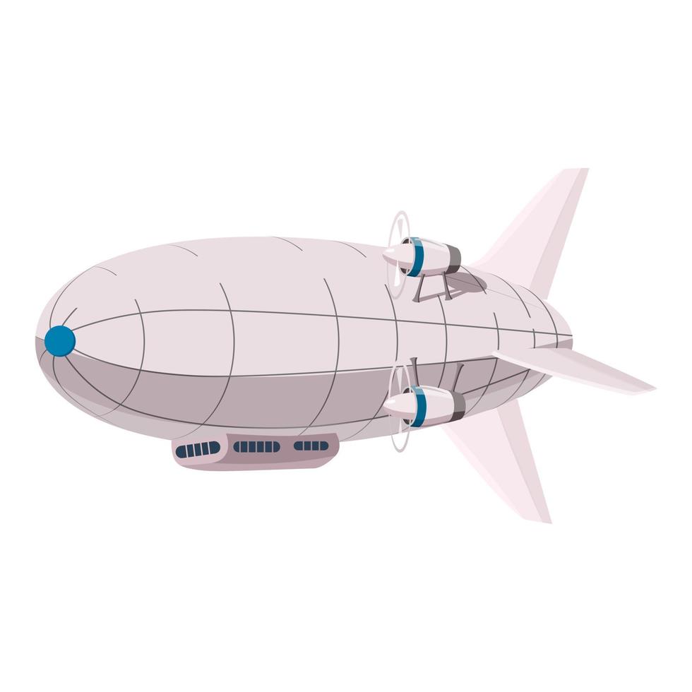 icono de dirigible, estilo de dibujos animados vector