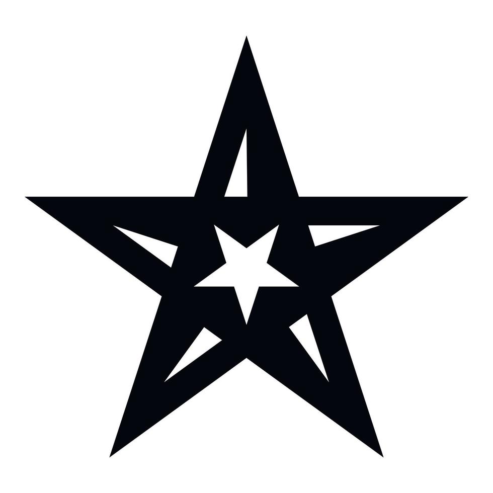 icono de estrella de figura geométrica, estilo simple vector