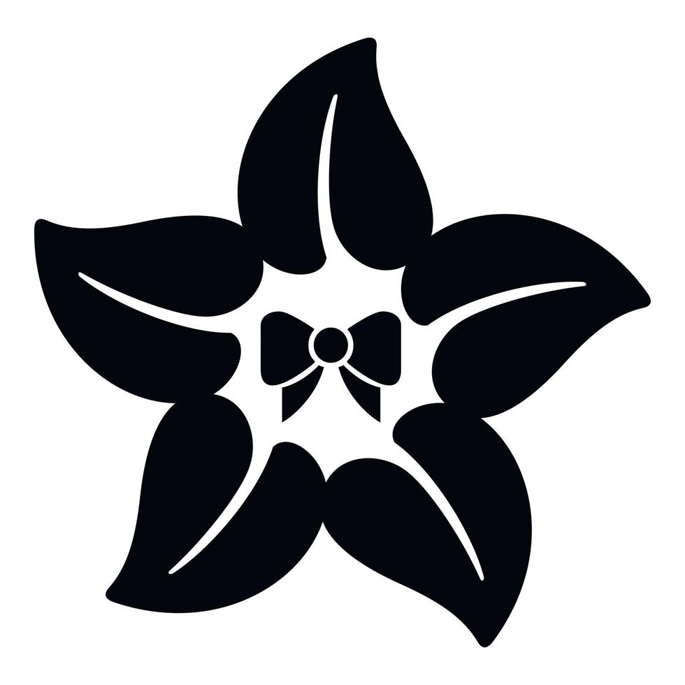 Flower star icon, simple style vector