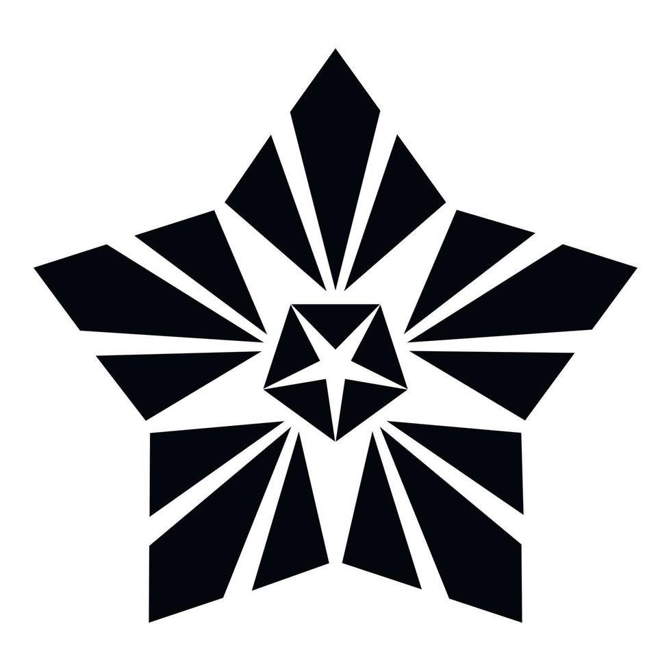 Geometric star icon, simple style vector