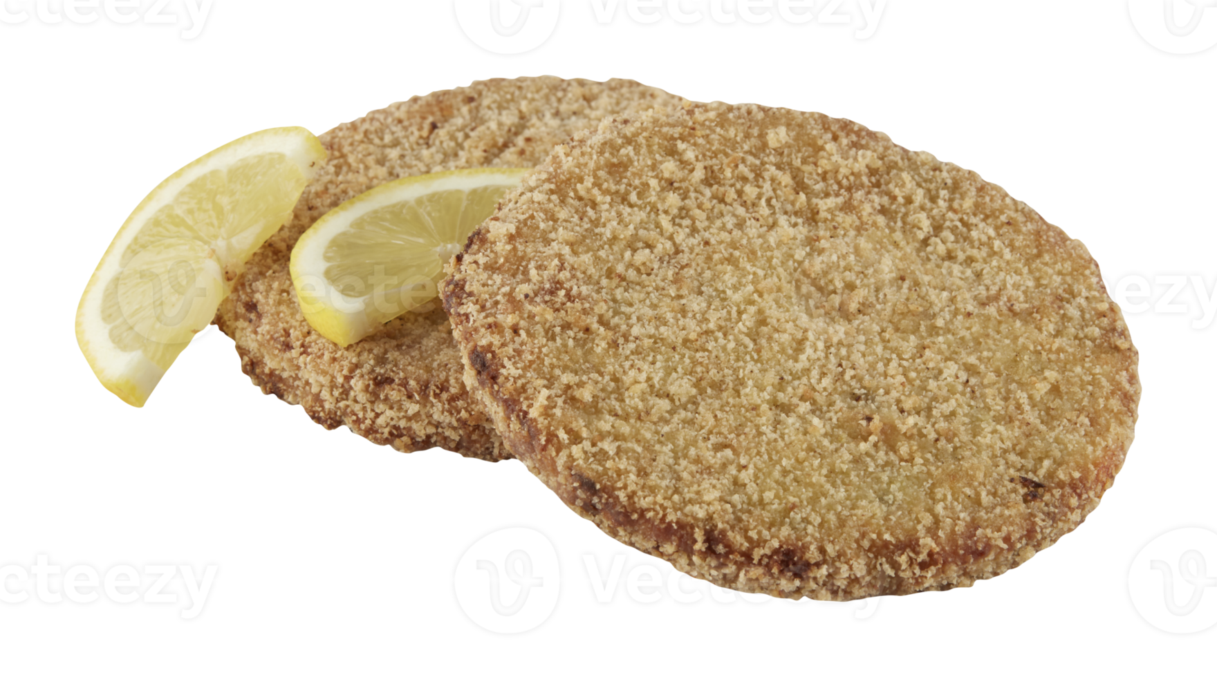 Breaded Chicken with cut out isolated on background transparent png