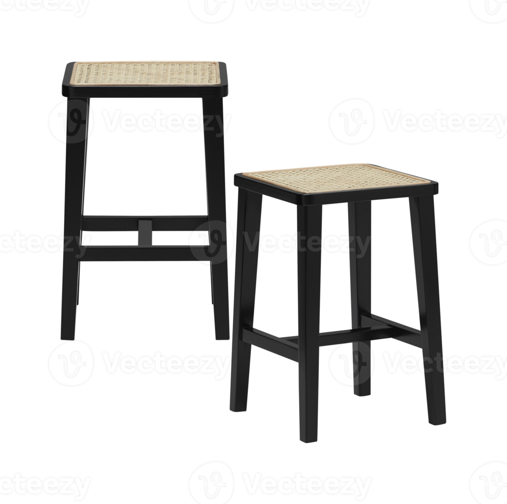 Modern chair with cut out isolated on background transparent png
