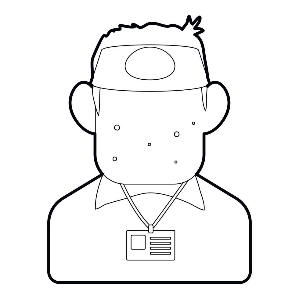 Salesman icon, outline style vector
