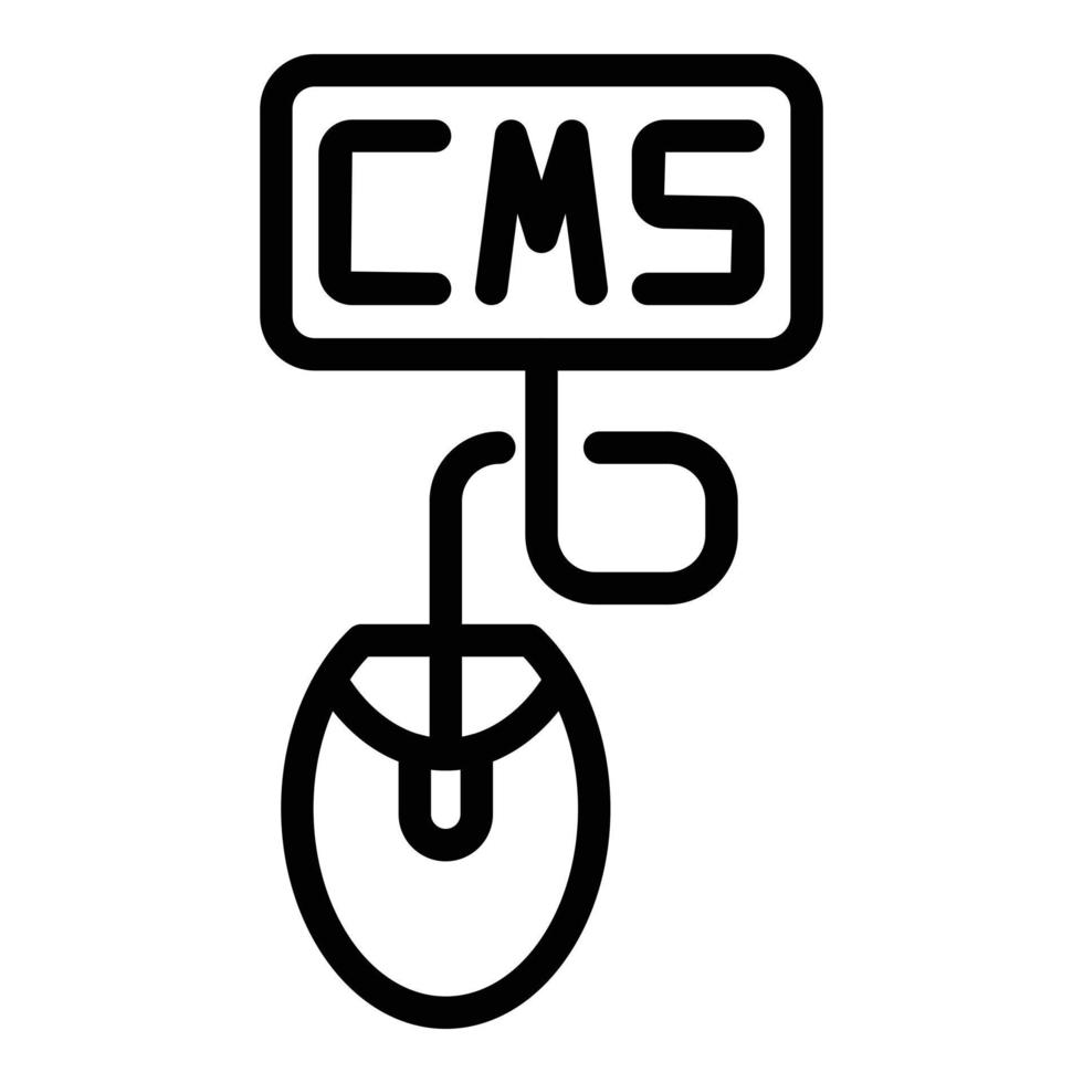 Cms work icon outline vector. Web development vector