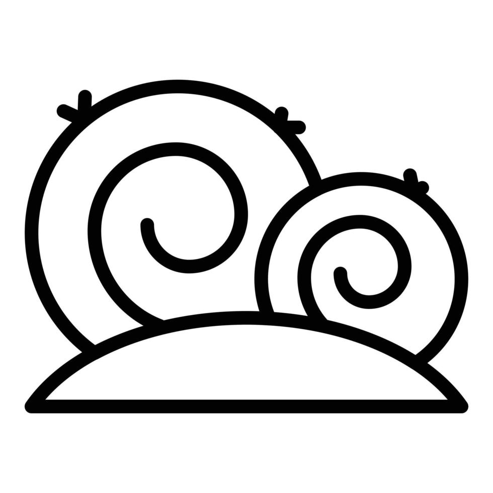 Pile bale icon outline vector. Hay straw vector