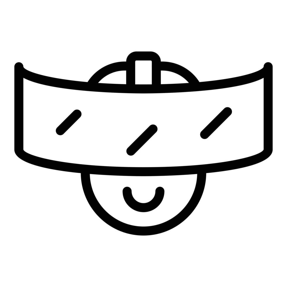 Wide virtual tour icon outline vector. Camera angle vector