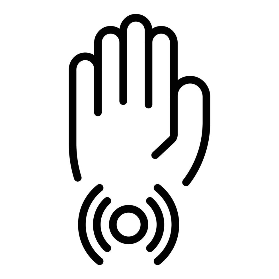 Shake hands icon outline vector. Panic attack vector