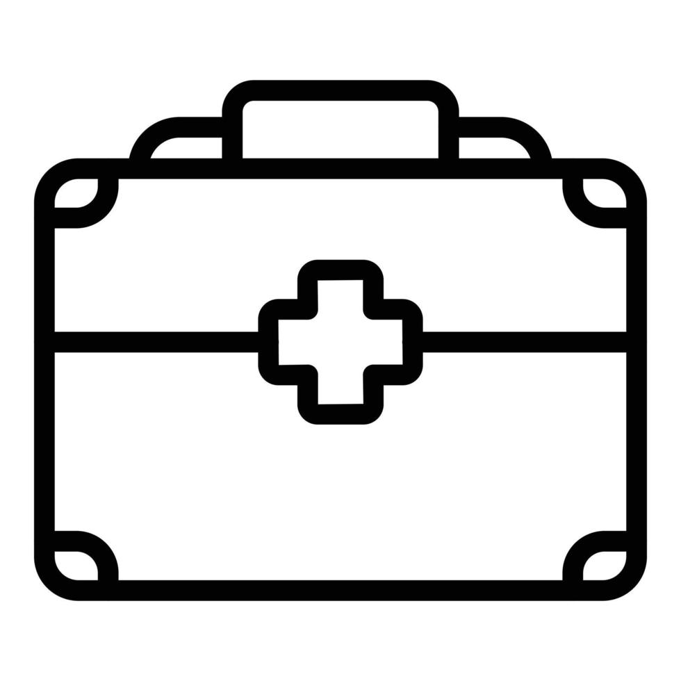 Hospital first aid kit icon outline vector. Emergency box vector