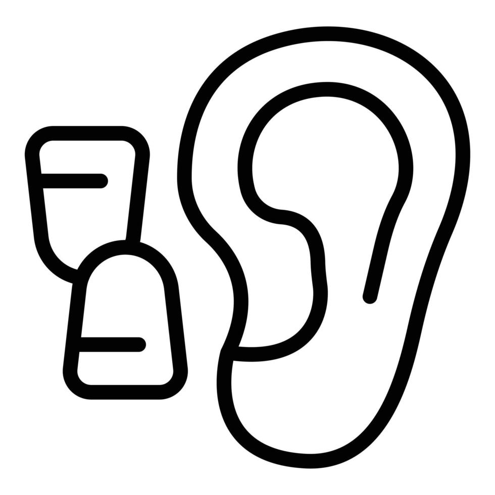 Medical earplugs icon outline vector. Auditory noise vector