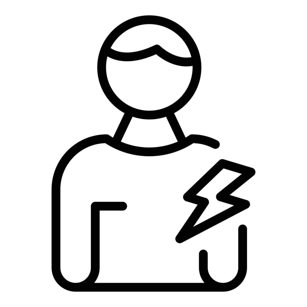 Man panic attack icon outline vector. Mental fear vector