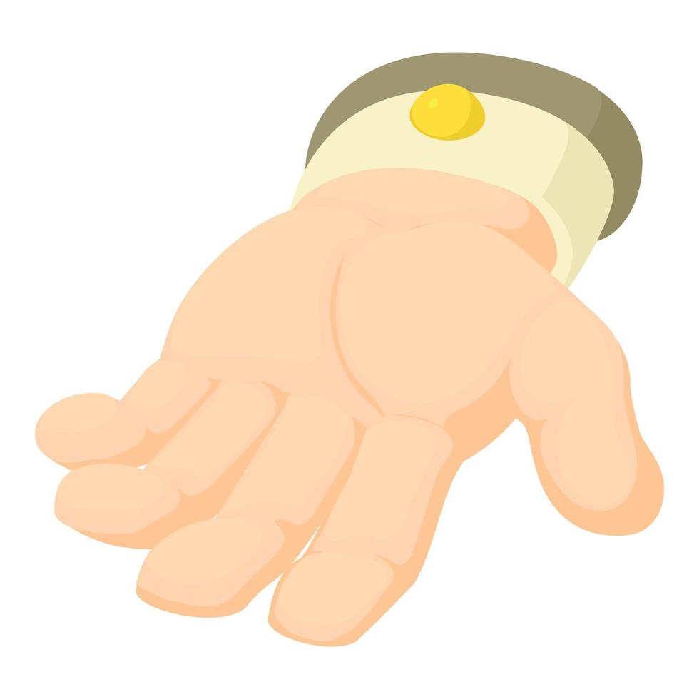Human hand icon, cartoon style vector