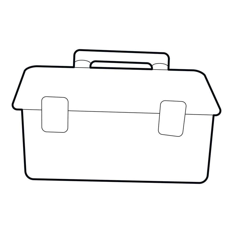 Briefcase icon, outline style vector