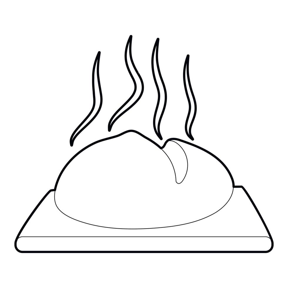 Fresh loaf icon, outline style vector