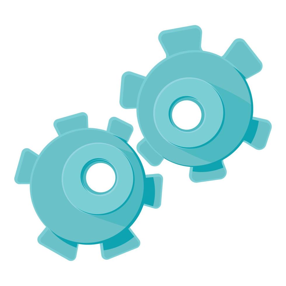 Cogwheel icon, cartoon style vector