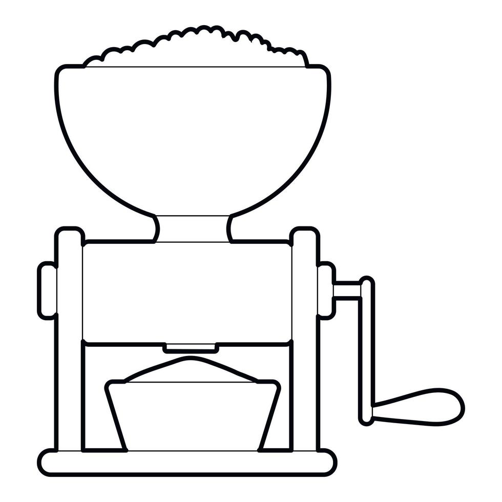 Meat grinder icon, outline style vector