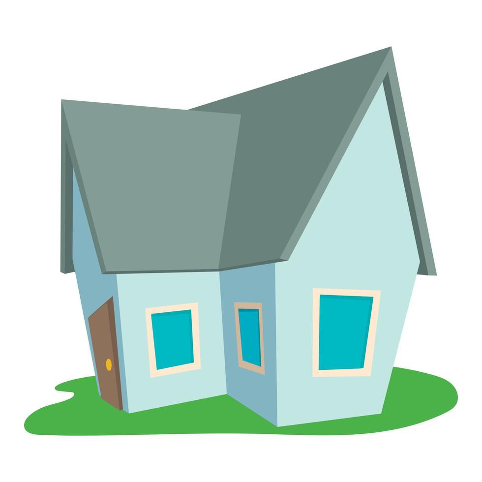 Cottage icon, cartoon style vector