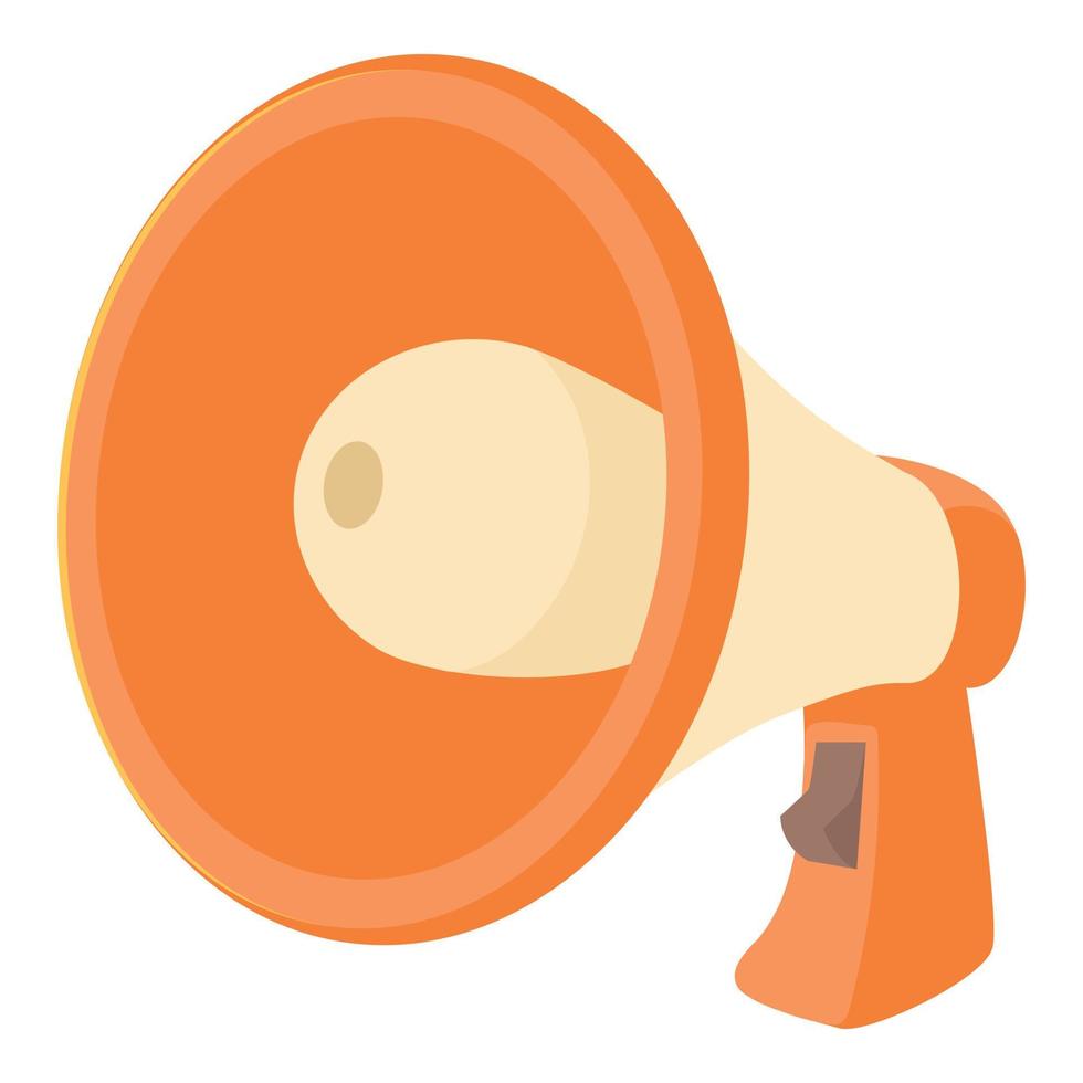 Loudspeaker icon, cartoon style vector