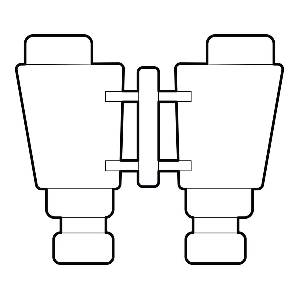 Binocular icon, outline style vector