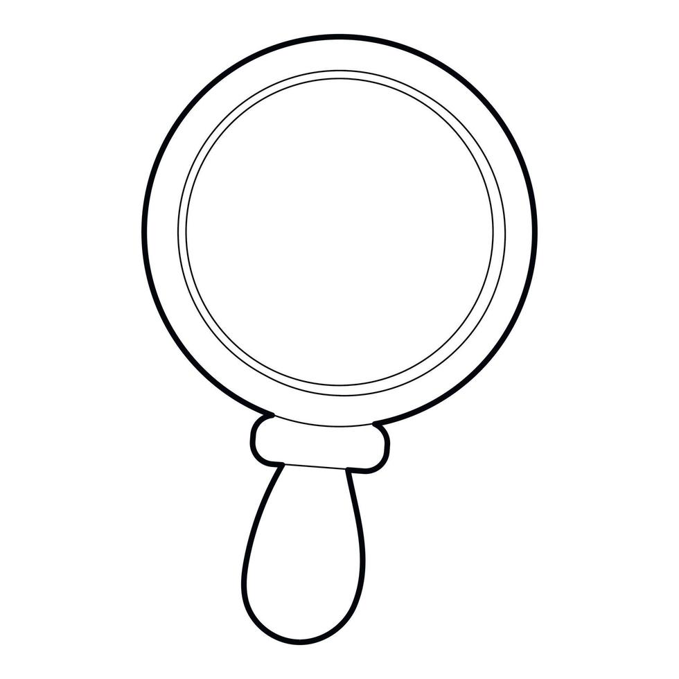 Magnifier icon, outline style vector