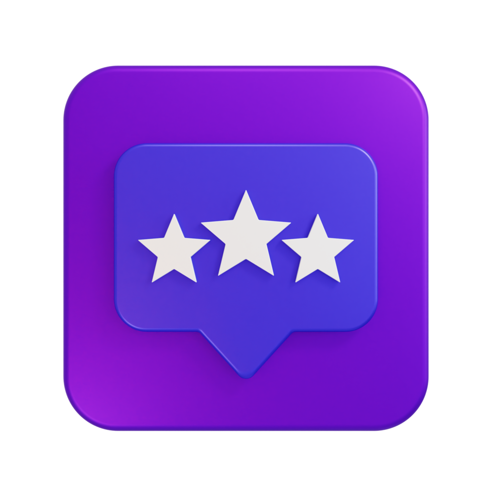 Rating Icon Design 3D Illustration png