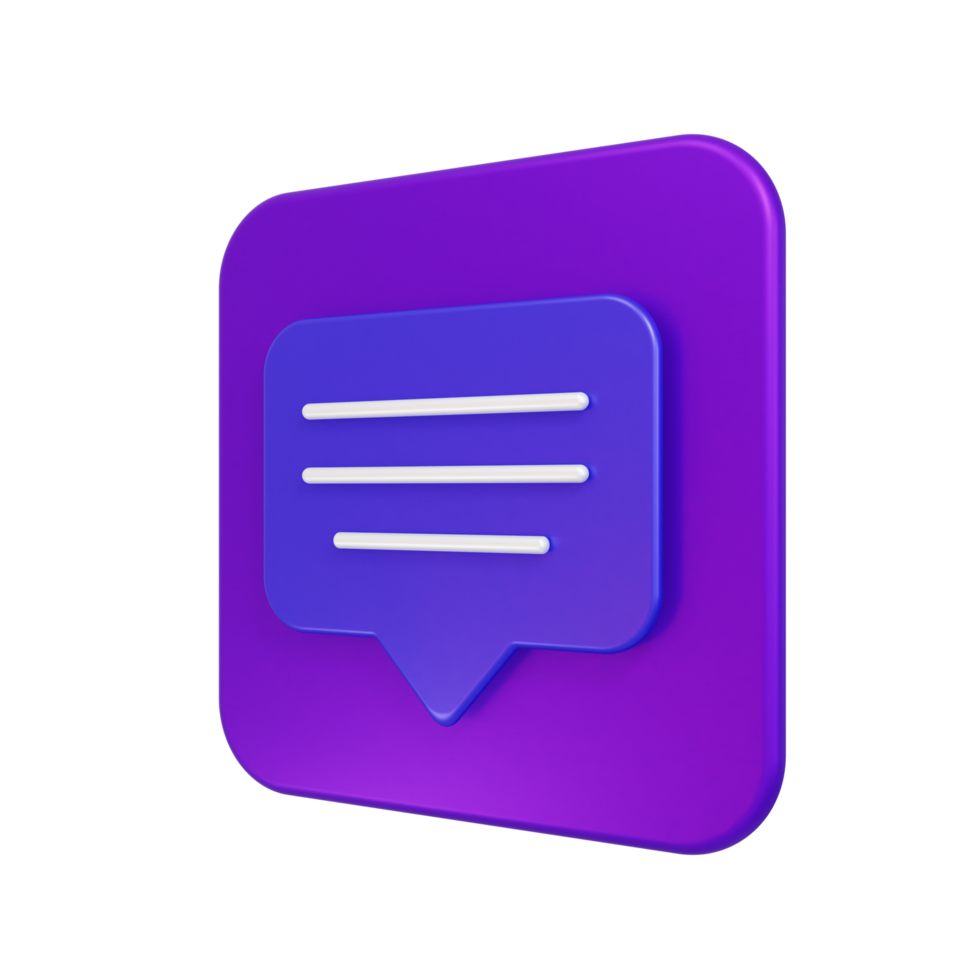 Message Icon 3D Illustration png