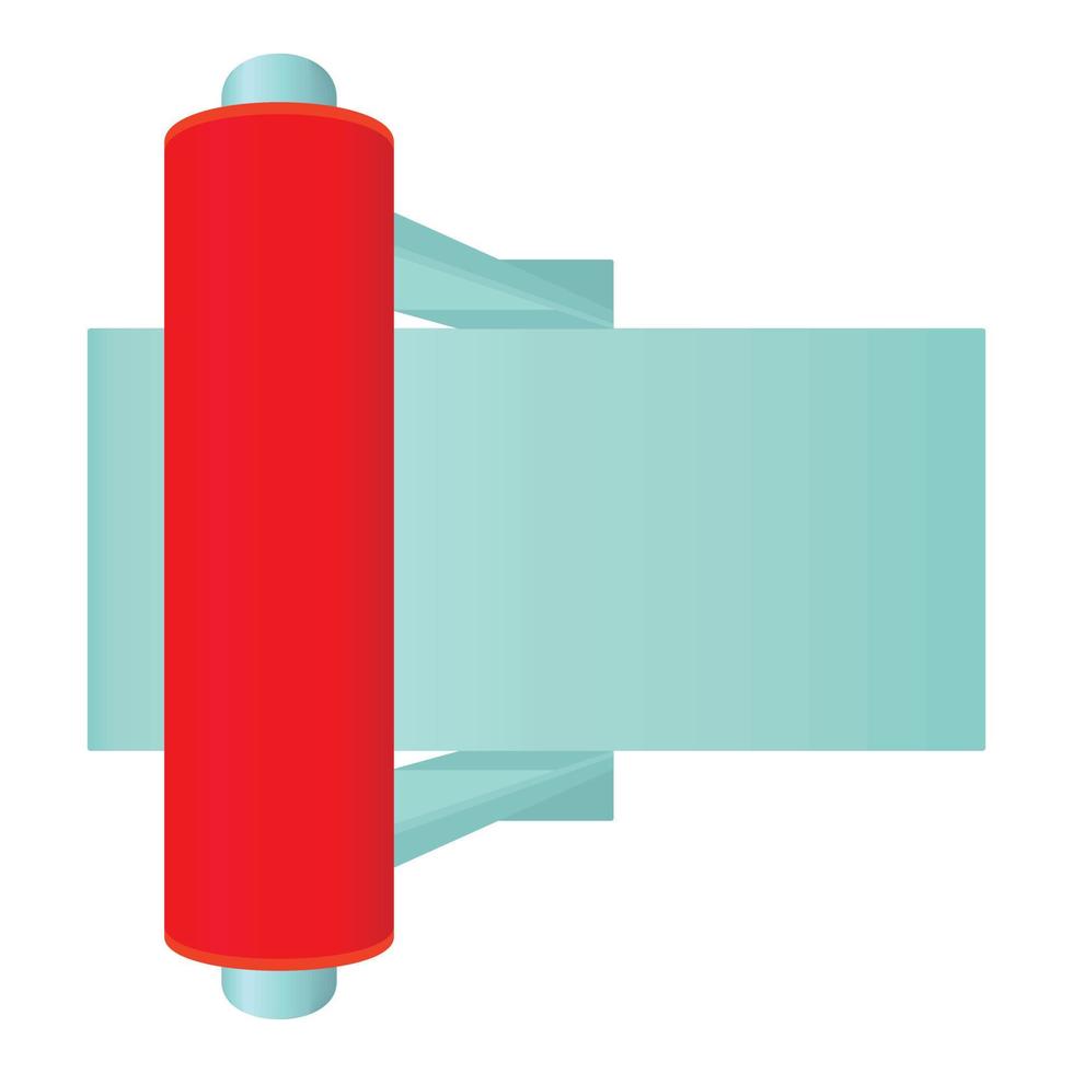 Red toggle switch icon, cartoon style vector