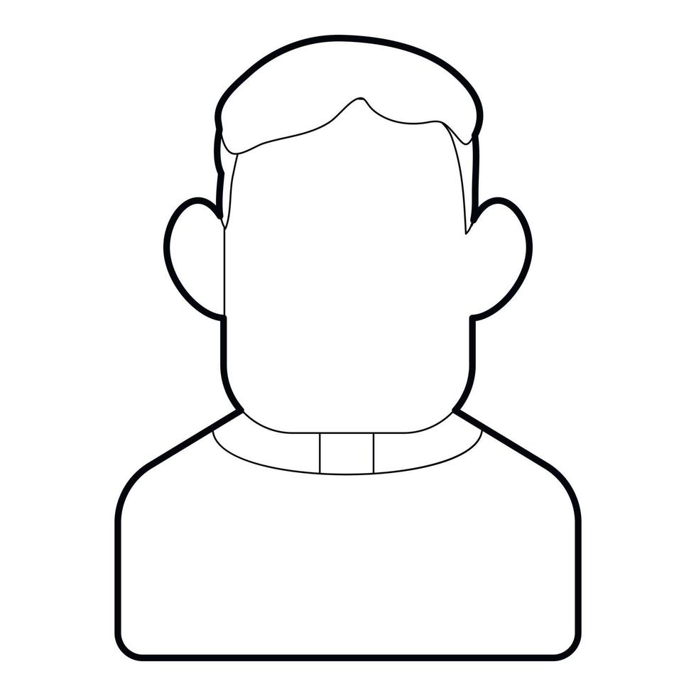 Priest icon, outline style vector