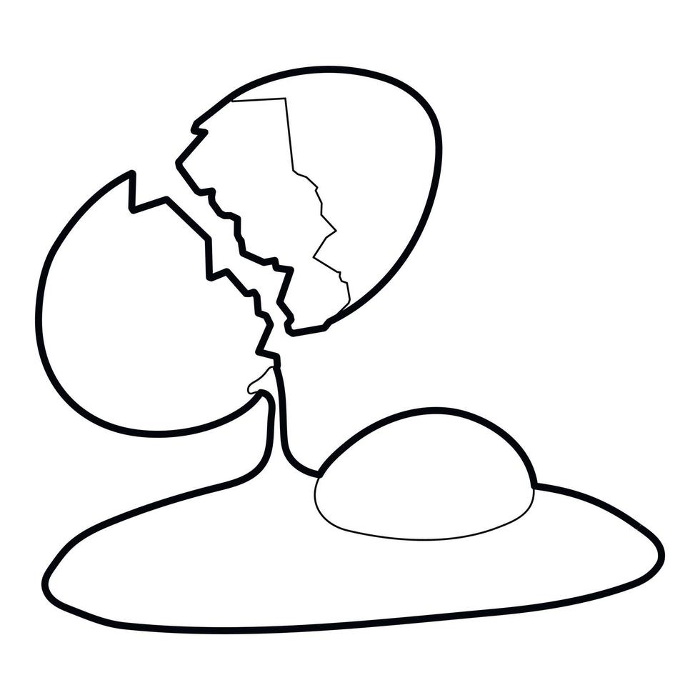 Egg icon, outline style vector