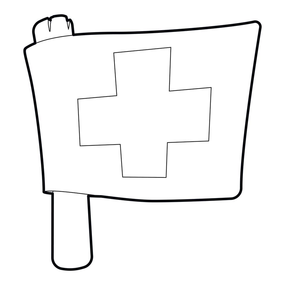 Switzerland flag icon, outline style vector