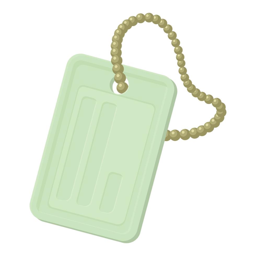 Identification army badge icon, cartoon style vector
