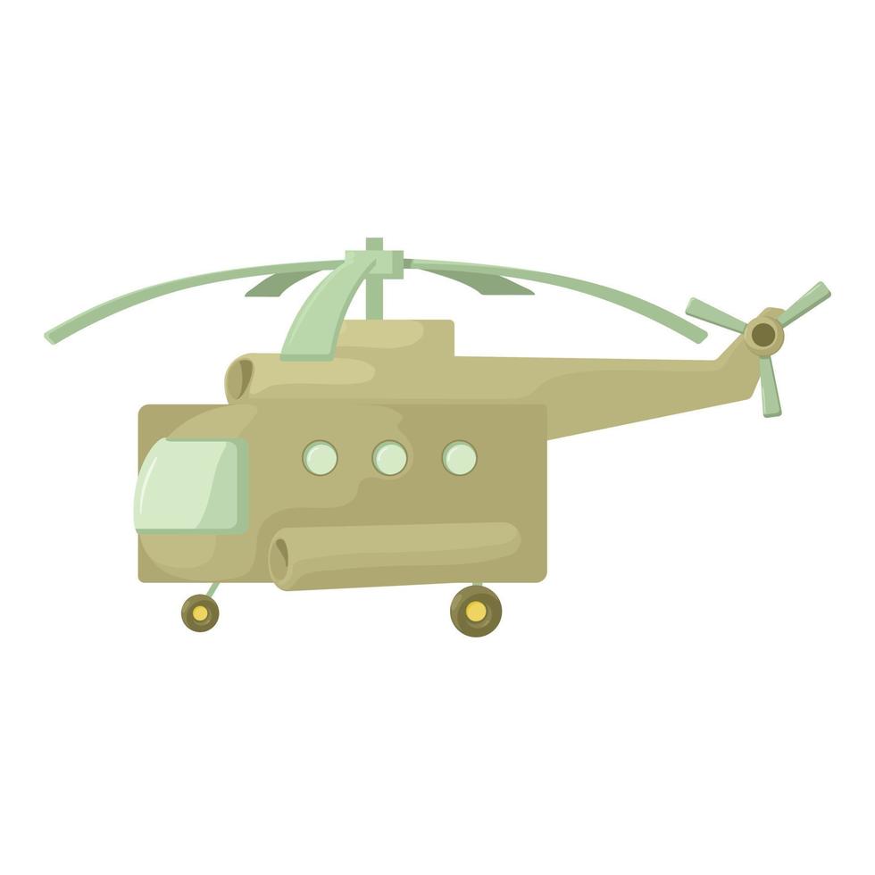 icono de helicóptero, estilo de dibujos animados vector