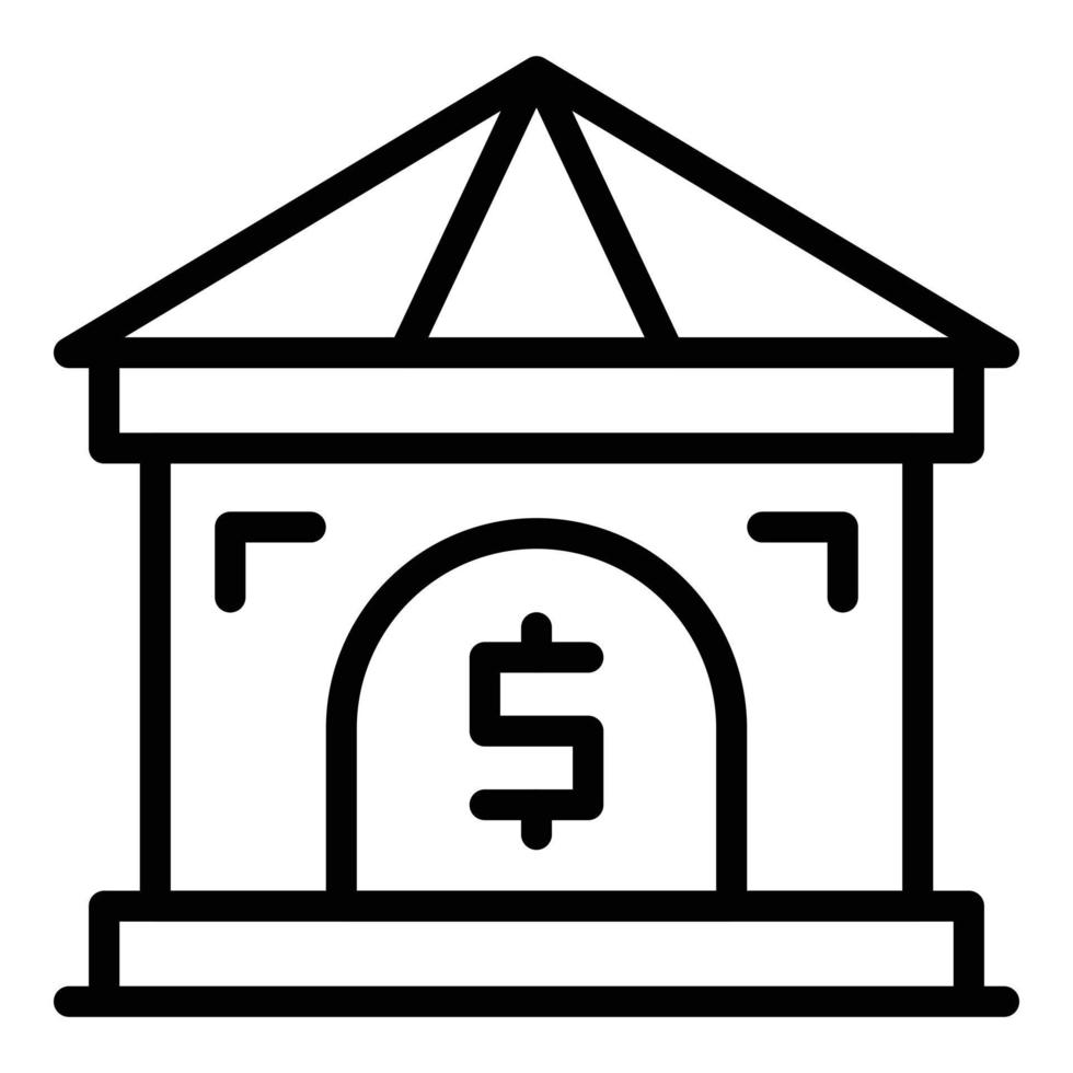 Bank online app icon outline vector. Mobile wallet vector