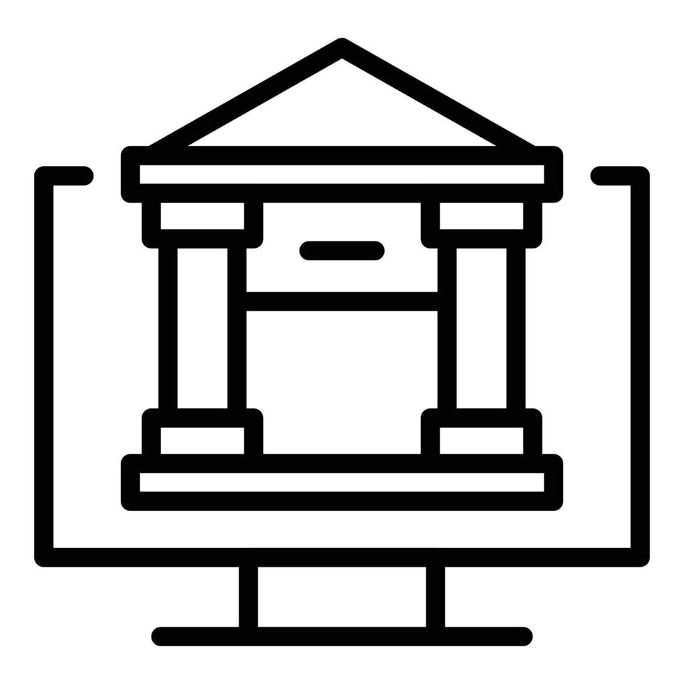 Web online banking icon outline vector. Mobile wallet vector