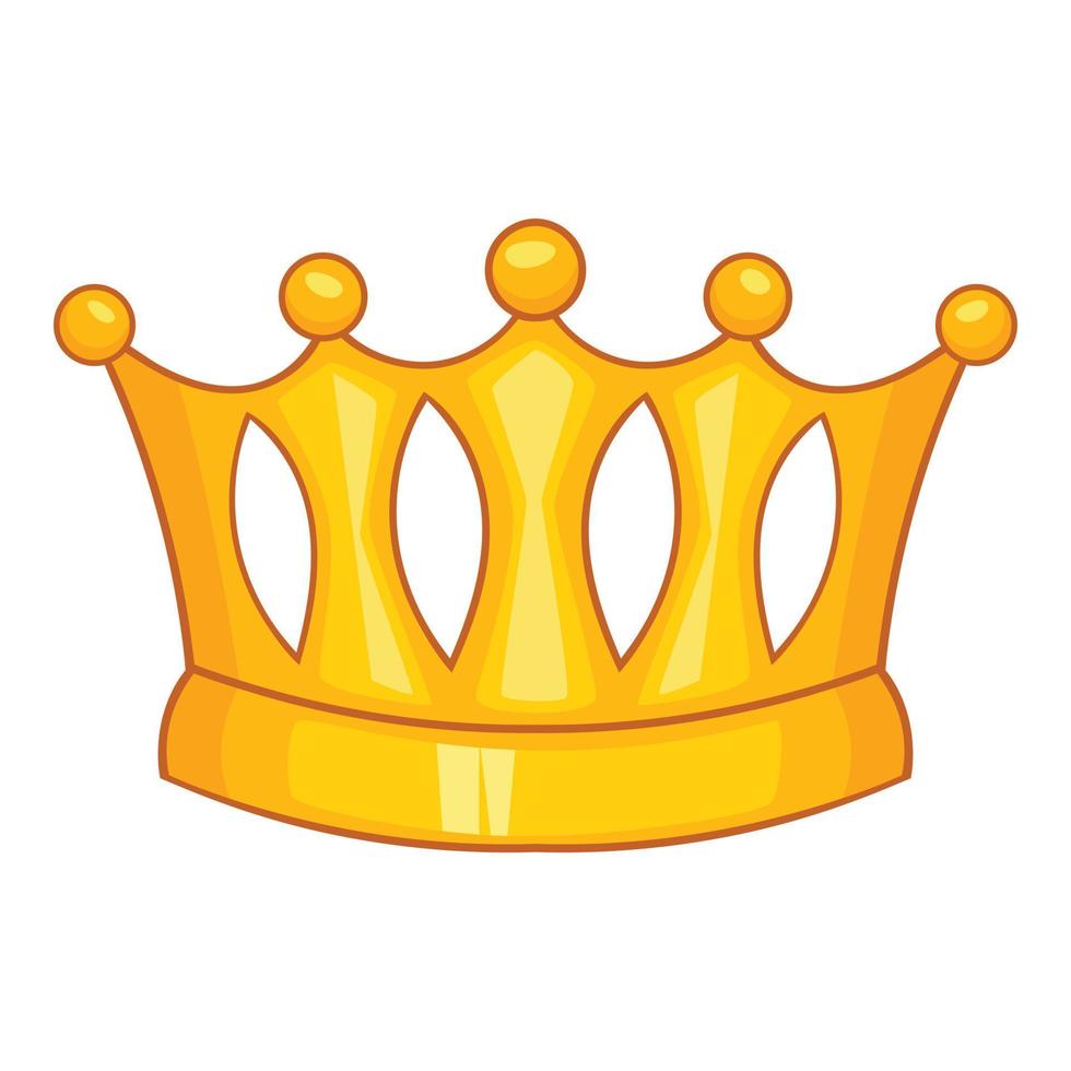 Baroness crown icon, cartoon style vector