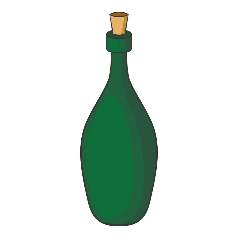 Champagne bottle icon, cartoon style vector