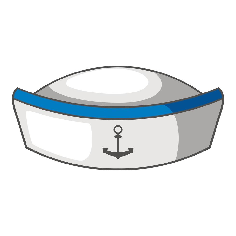 icono de sombrero de marinero, estilo de dibujos animados vector