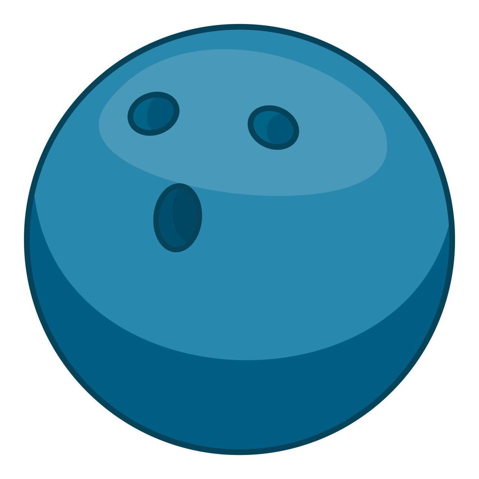 Bowling ball icon, cartoon style vector