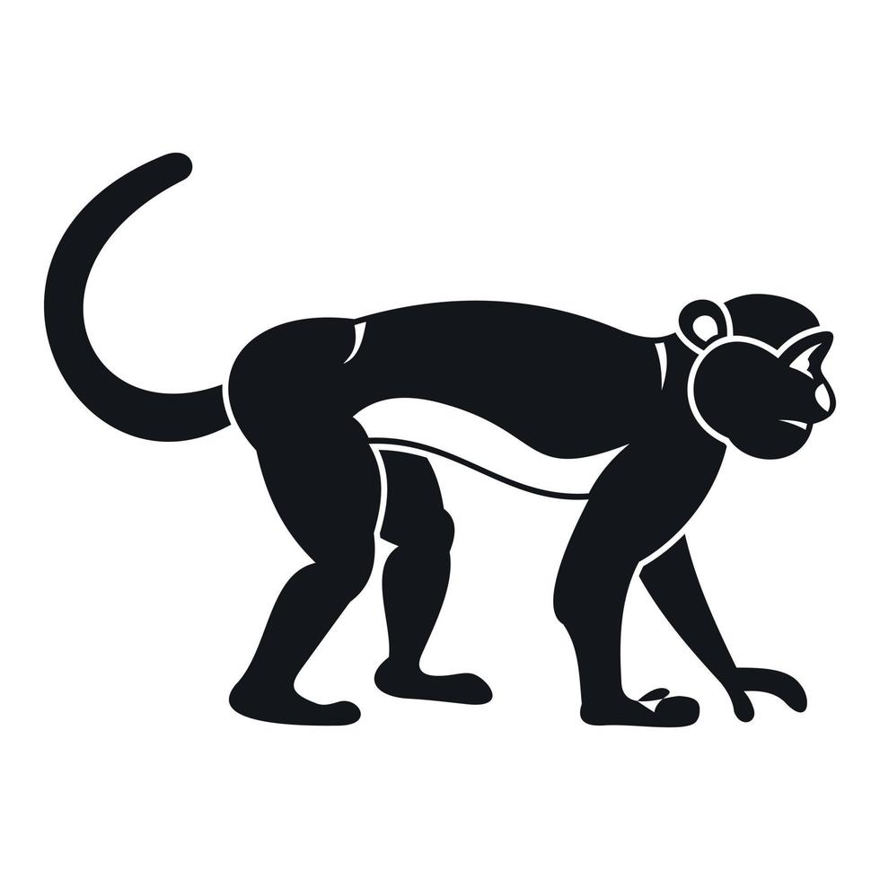 Macaque icon, simple style vector