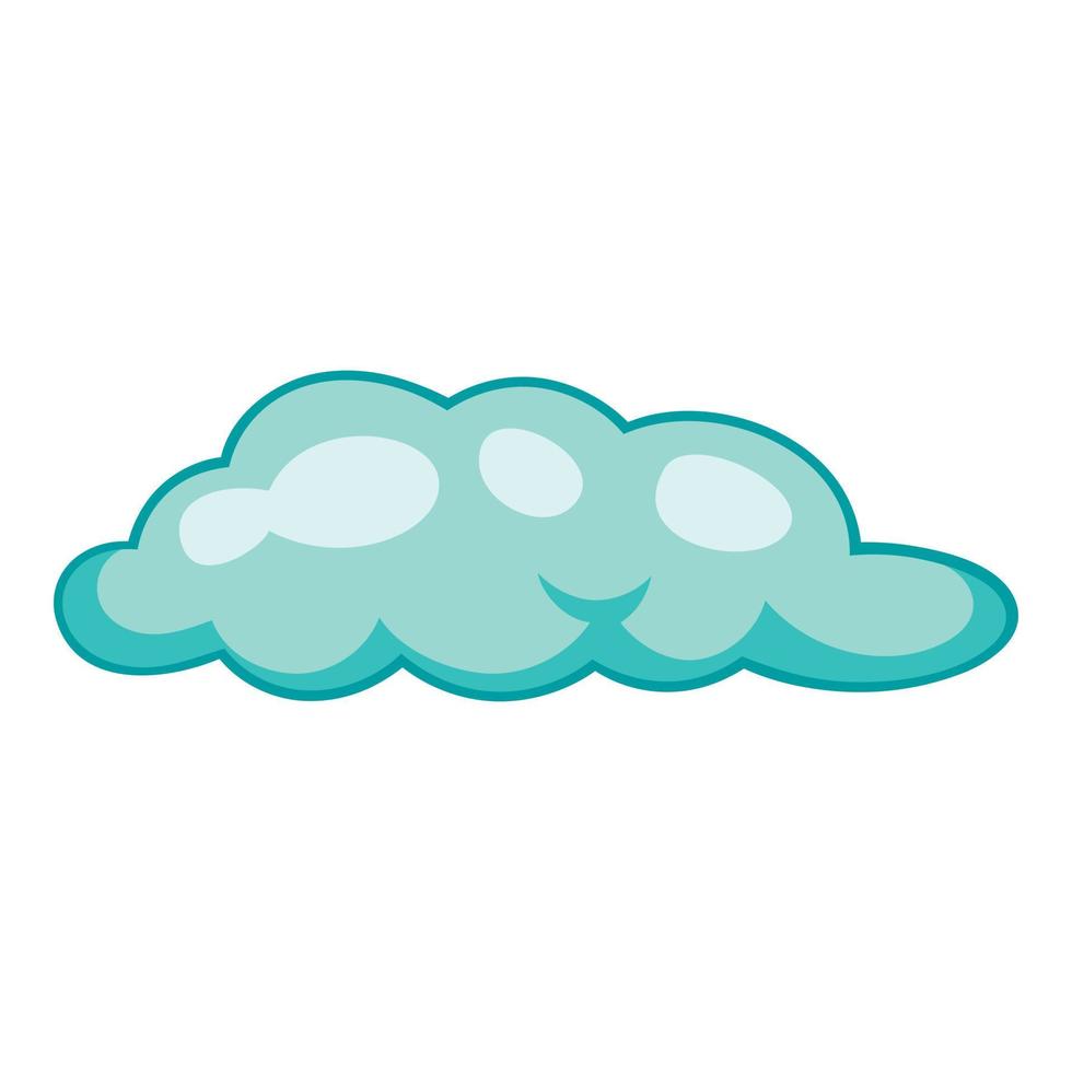 Freezing rain cloud icon, cartoon style vector
