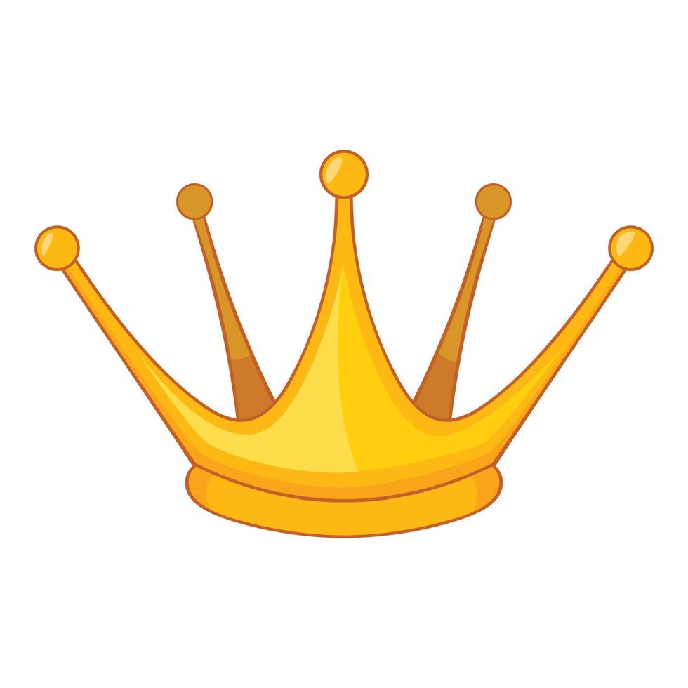 Milady crown icon, cartoon style vector