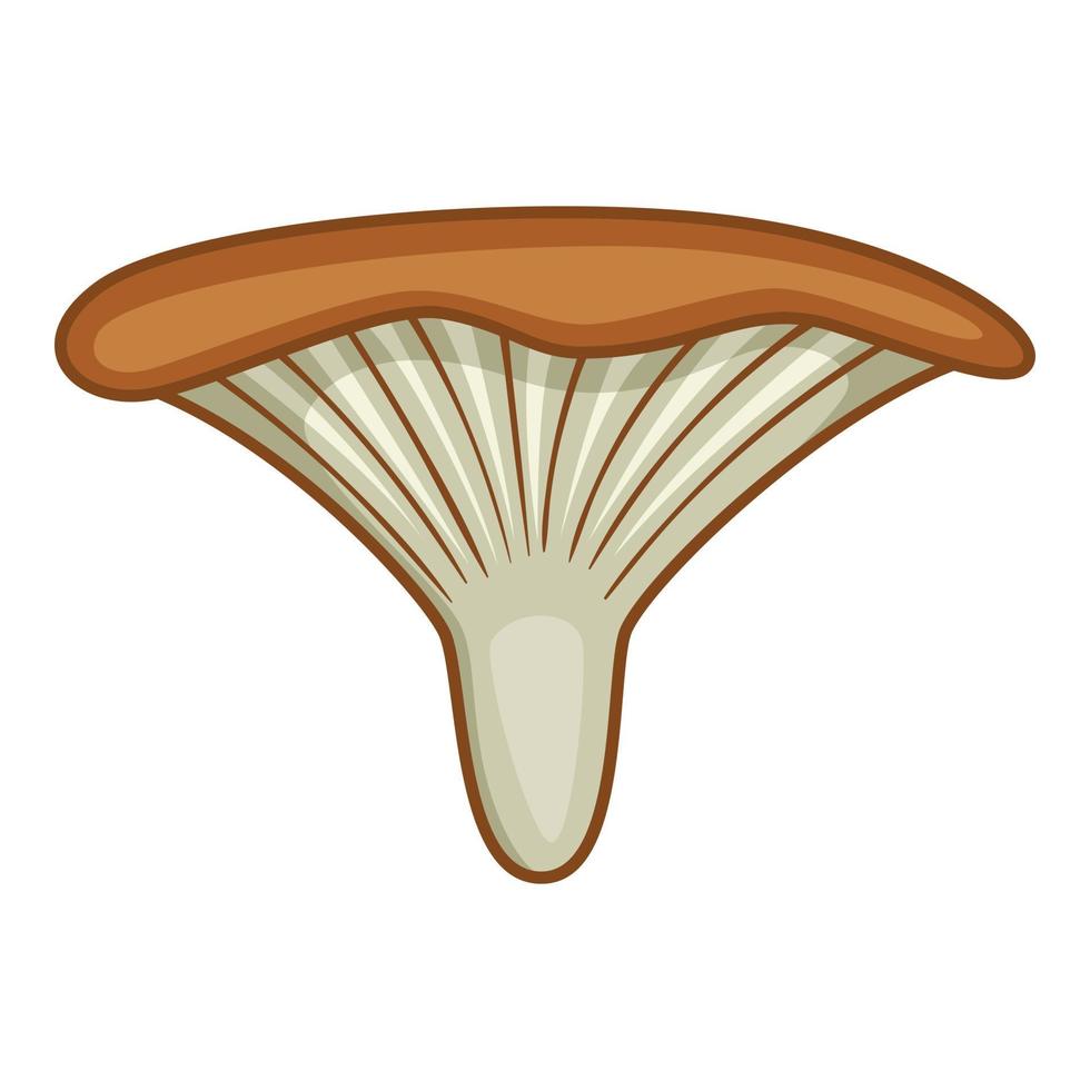 Clitocybe mushroom icon, cartoon style vector