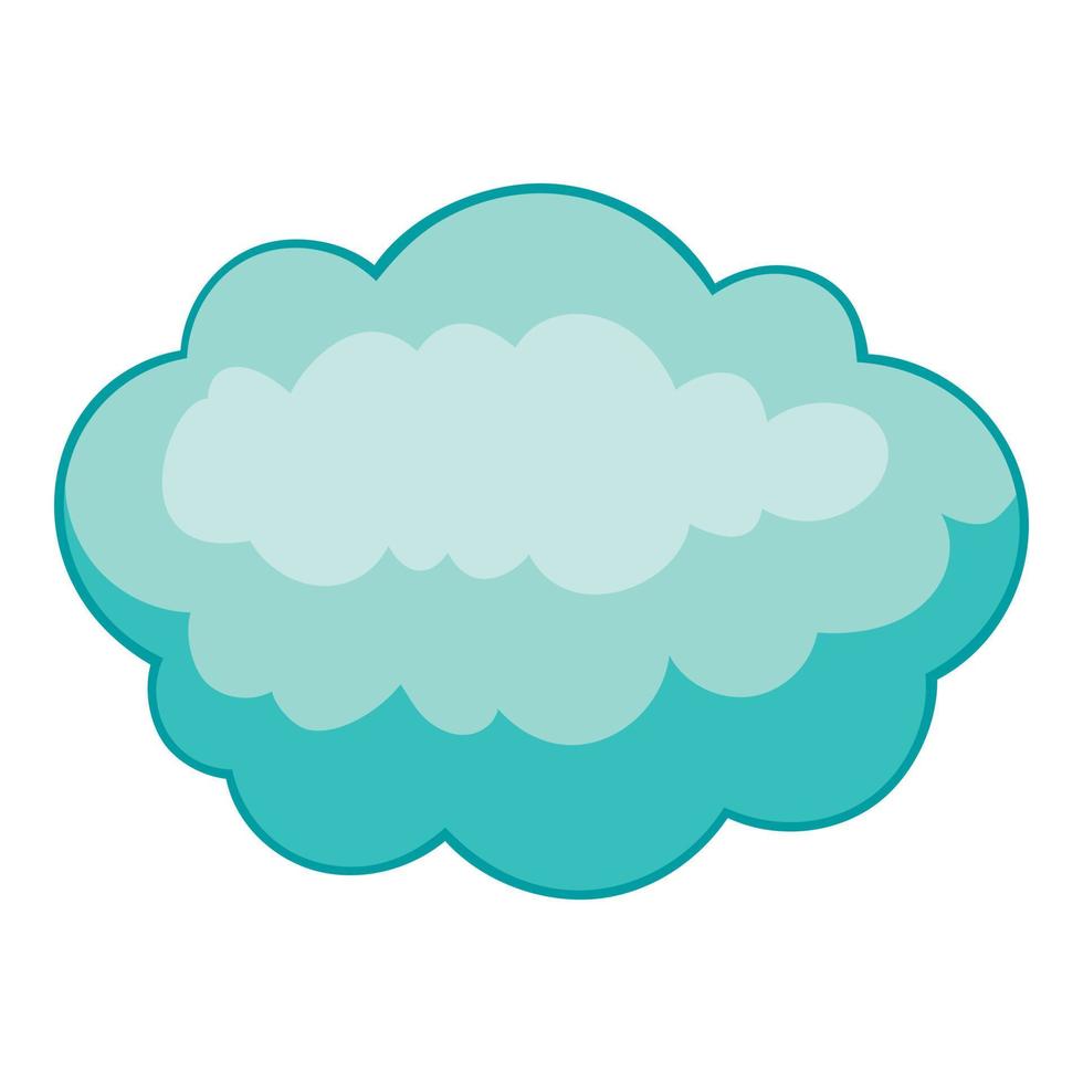 icono de nube grande, estilo de dibujos animados vector