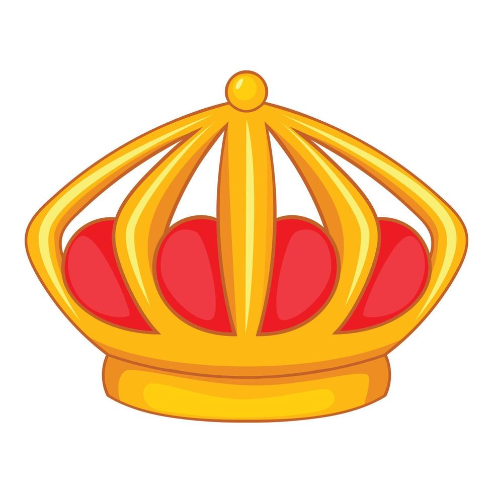 Imperial crown icon, cartoon style vector