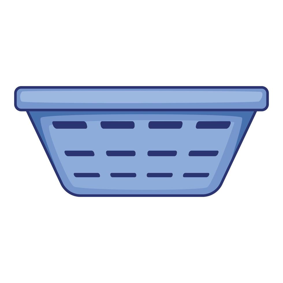 Clothes basket icon, cartoon style vector
