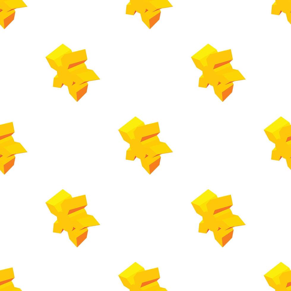 Gold five-pointed star pattern seamless vector