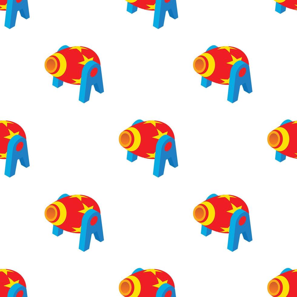 Cannon in the circus pattern seamless vector