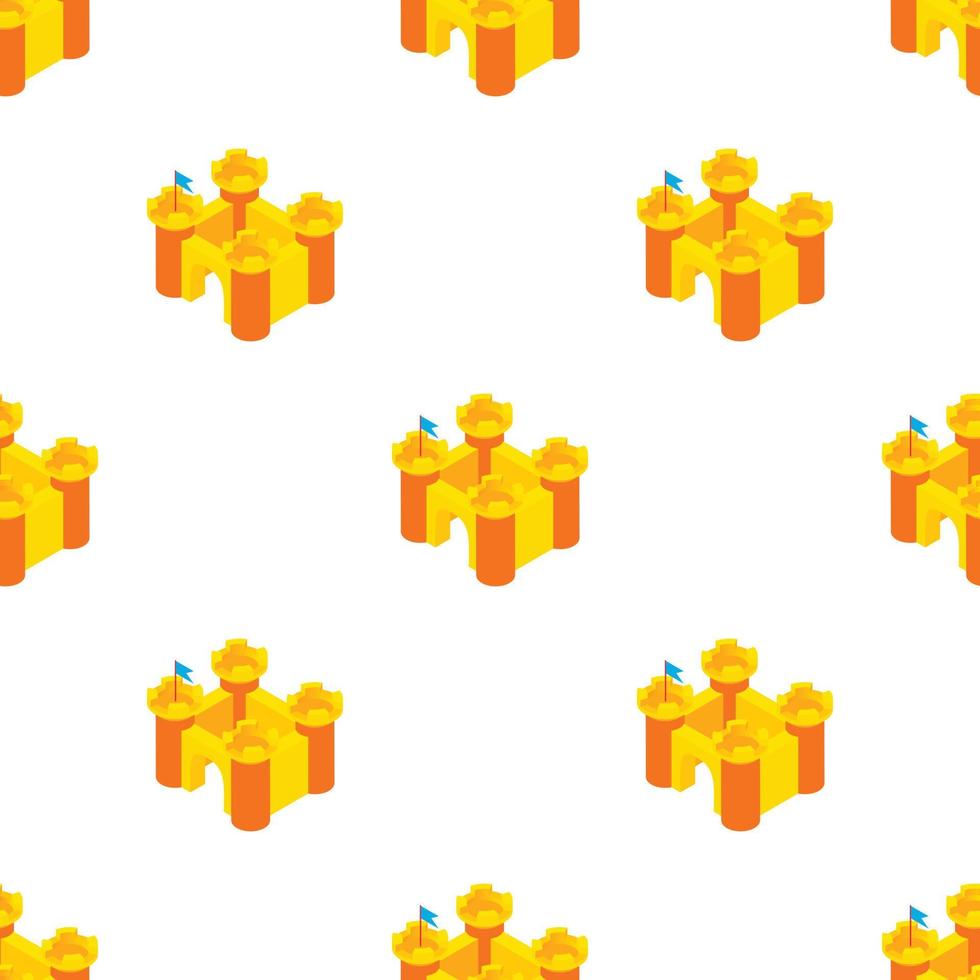 Toy castle pattern seamless vector