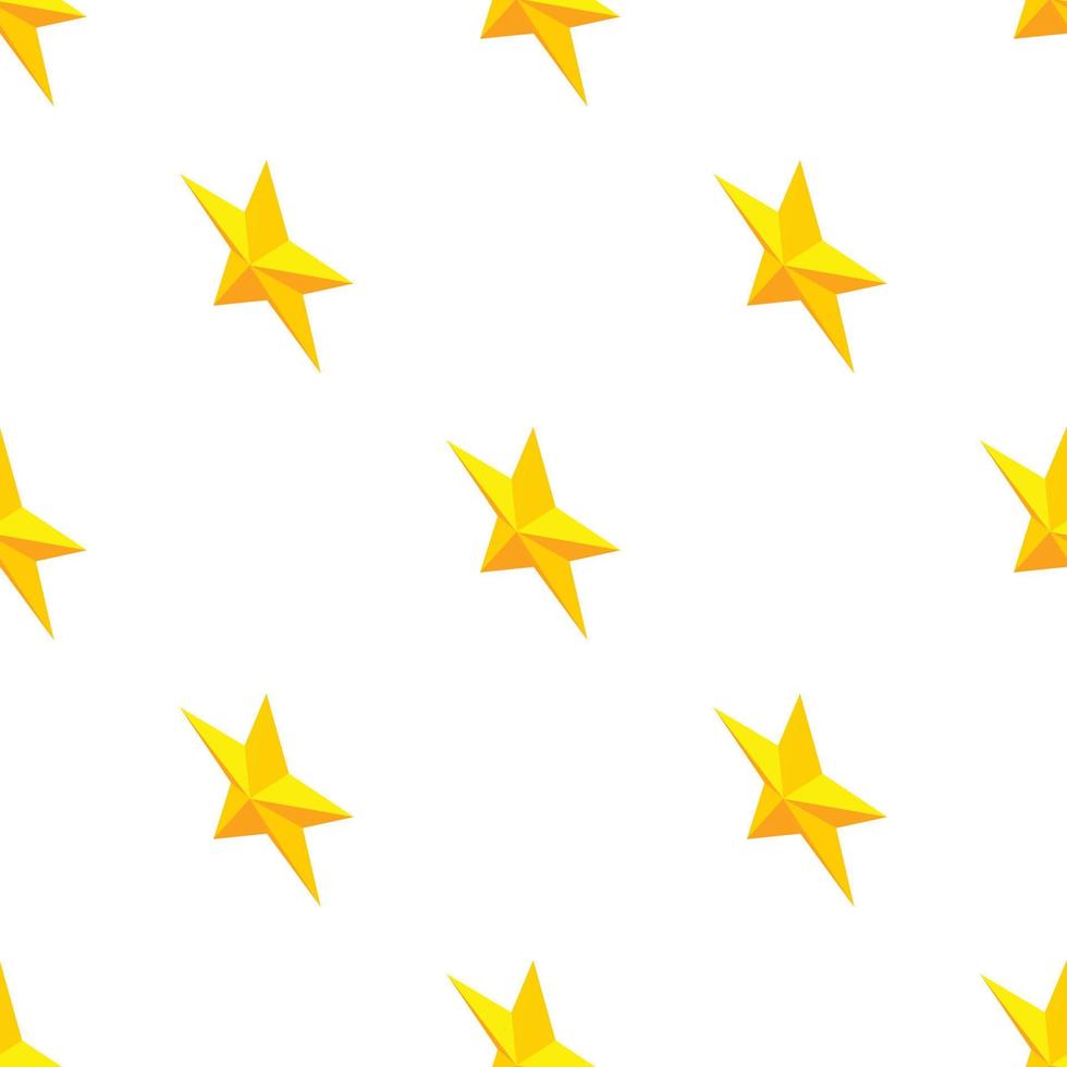 Gold metal five-pointed star pattern seamless vector