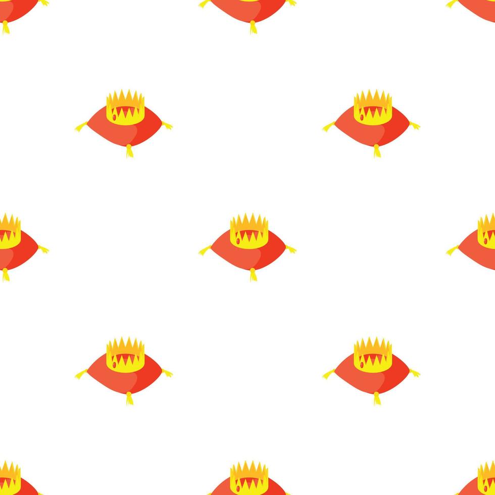 Royal crown on pillow pattern seamless vector
