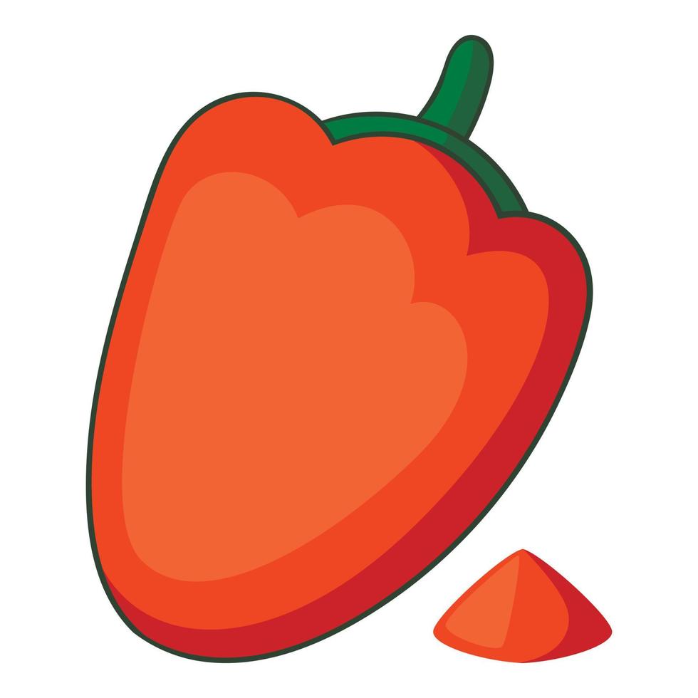 Paprika icon, cartoon style vector